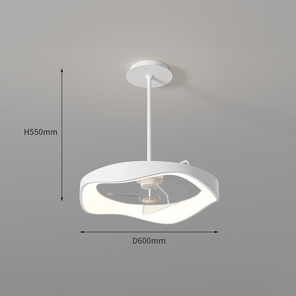 Minimalismus Eisen Weiß Deckenventilator mit Licht