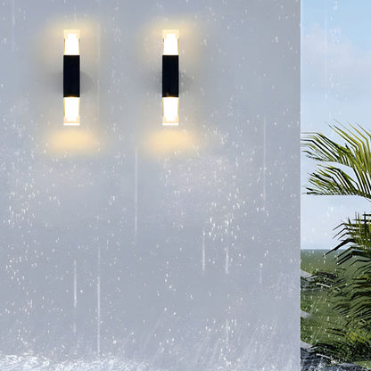 Moderne IP65 Außen LED Wandleuchte – Aluminium, Schwarz, Wasserdicht – Fassadenbeleuchtung für Garten und Terrasse