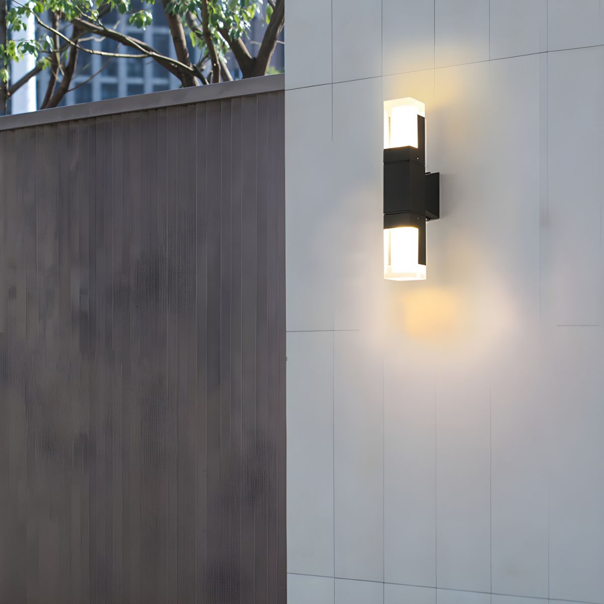 Moderne IP65 Außen LED Wandleuchte – Aluminium, Schwarz, Wasserdicht – Fassadenbeleuchtung für Garten und Terrasse