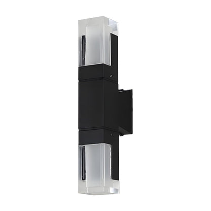 Moderne IP65 Außen LED Wandleuchte – Aluminium, Schwarz, Wasserdicht – Fassadenbeleuchtung für Garten und Terrasse