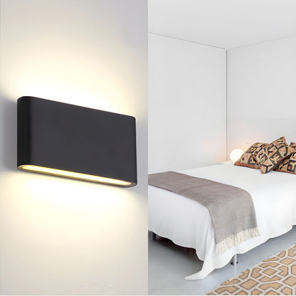 Moderne wasserdichte Außenlampe – Aluminium-Wandlampe mit Auf- und Abwärtslicht, IP65