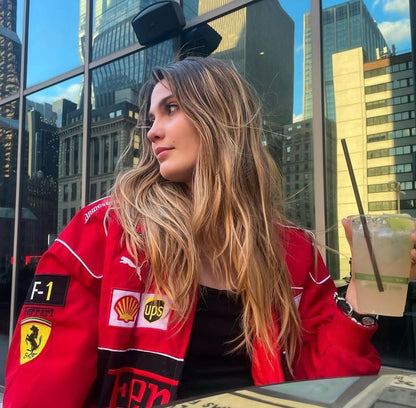 Retro Racejack voor Heren met Ferrari-Stijl Look