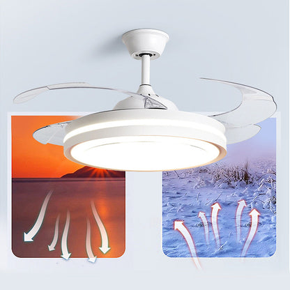 Metal LED Remote Control Ceiling Fan With Light
