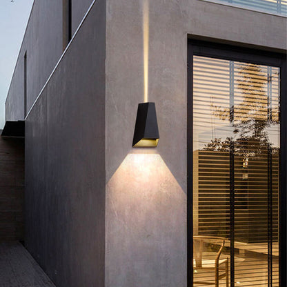 IP65 Geometric Modern Aluminum Black LED Outdoor Wall Lights