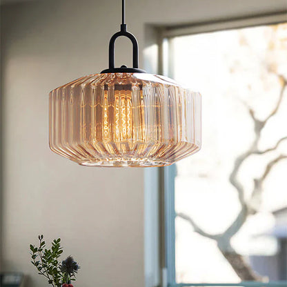 Retro Glazen Loft Hanglamp met LED – Nordic Stijl voor Woonkamer & Slaapkamer