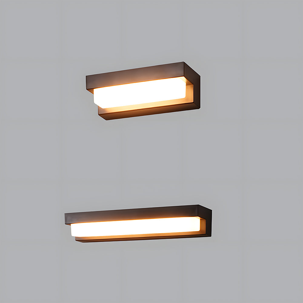 Solar Linear Black LED Outdoor Wall Light