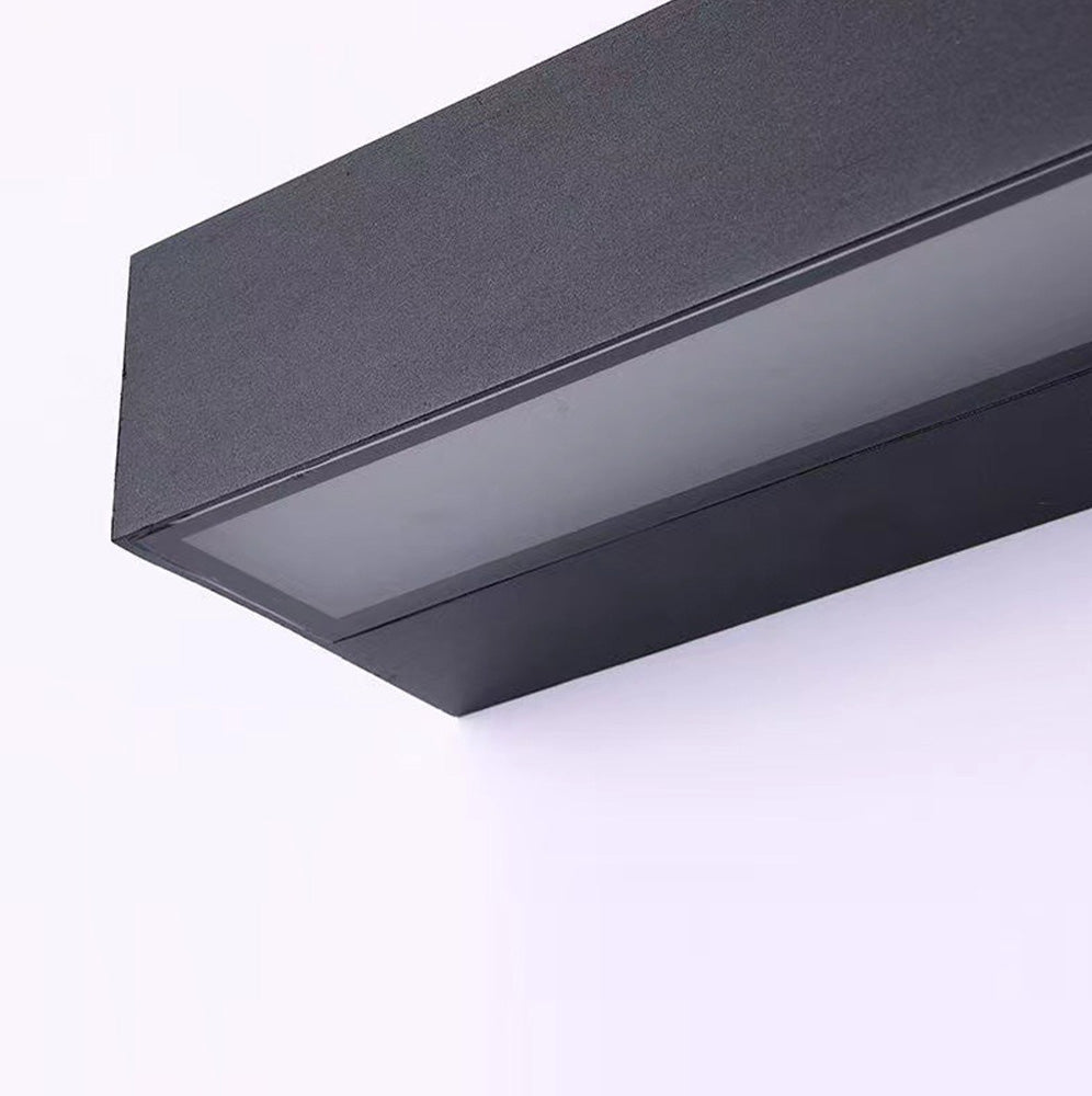Minimalistische Wasserdichte Aluminium Schwarze LED Außenwandlampe – IP65