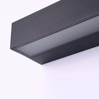 Minimalistische Wasserdichte Aluminium Schwarze LED Außenwandlampe – IP65