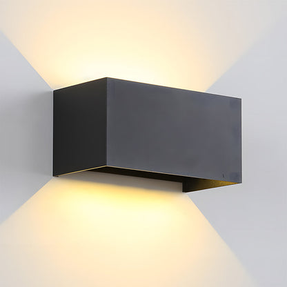 LED Rectangle Black Outdoor Wall Lamp IP65
