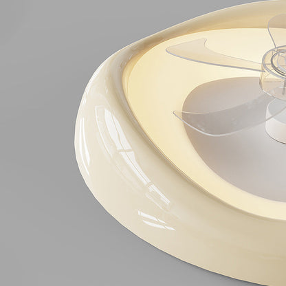 Macaron Simple Bedroom Ceiling Fan With Light