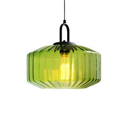 Retro Glazen Loft Hanglamp met LED – Nordic Stijl voor Woonkamer & Slaapkamer
