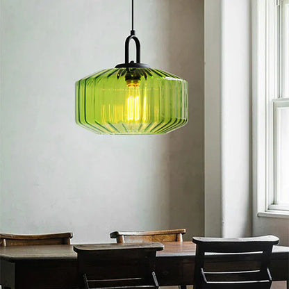 Retro Glazen Loft Hanglamp met LED – Nordic Stijl voor Woonkamer & Slaapkamer