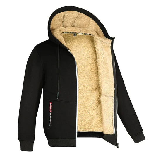 Herren Hoodie mit Reißverschluss – Fleece Innenfutter