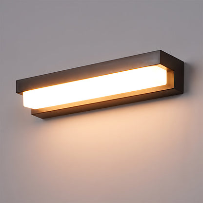 Solar Linear Black LED Outdoor Wall Light