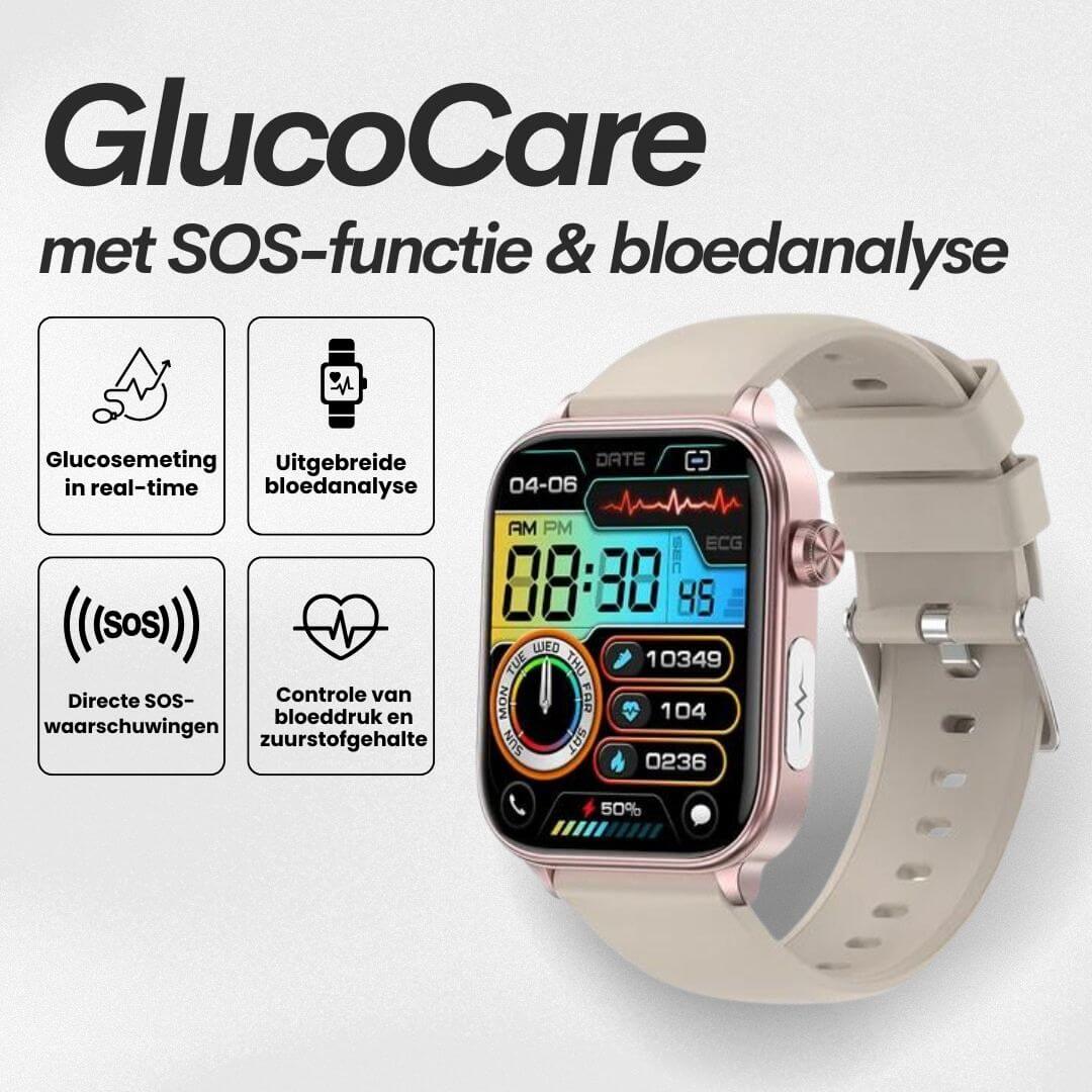 GlucoCare SOS - met SOS-functie incl. valdetectie & gecertificeerde bloedsuikermeting (2025) - Origineel