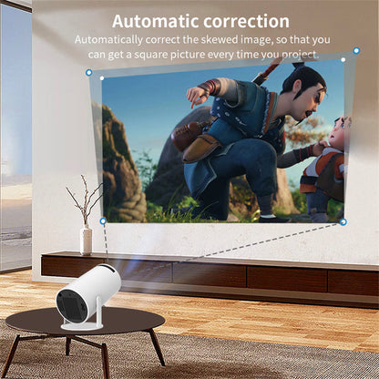 Draagbare 4K Smart Beamer met WiFi & Bluetooth - 180 Graden Projectiehoek en Autofocus