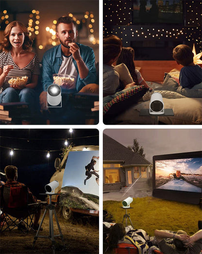 Draagbare 4K Smart Beamer met WiFi & Bluetooth - 180 Graden Projectiehoek en Autofocus