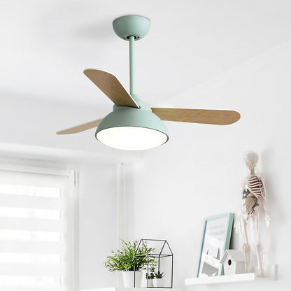 Nordic Modern Simple Flush Ceiling Fan With LED Lighting