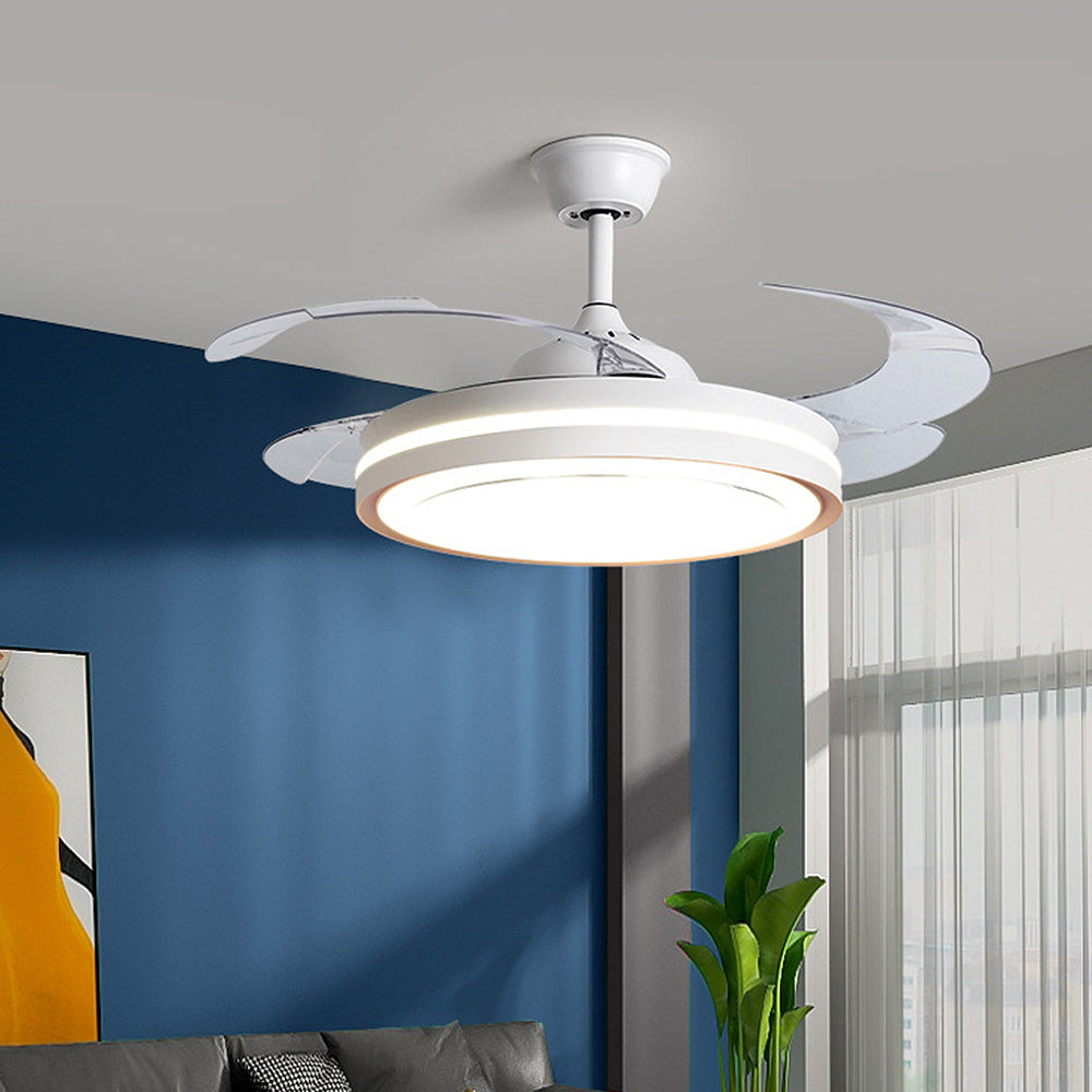 Metal LED Remote Control Ceiling Fan With Light