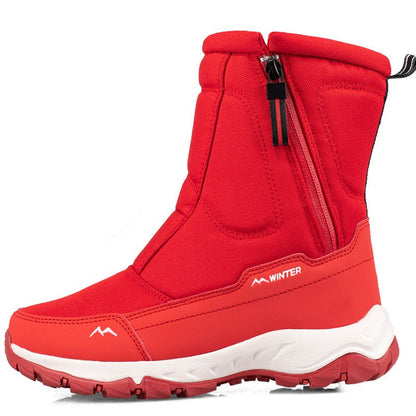 Dames Winter Laarzen met Zijrits - Waterdichte, Antislip, Duurzame Sneeuwlaarzen met Warme Voering