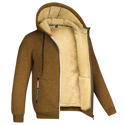 Heren Hoodie met Rits – Fleece Binnenvoering