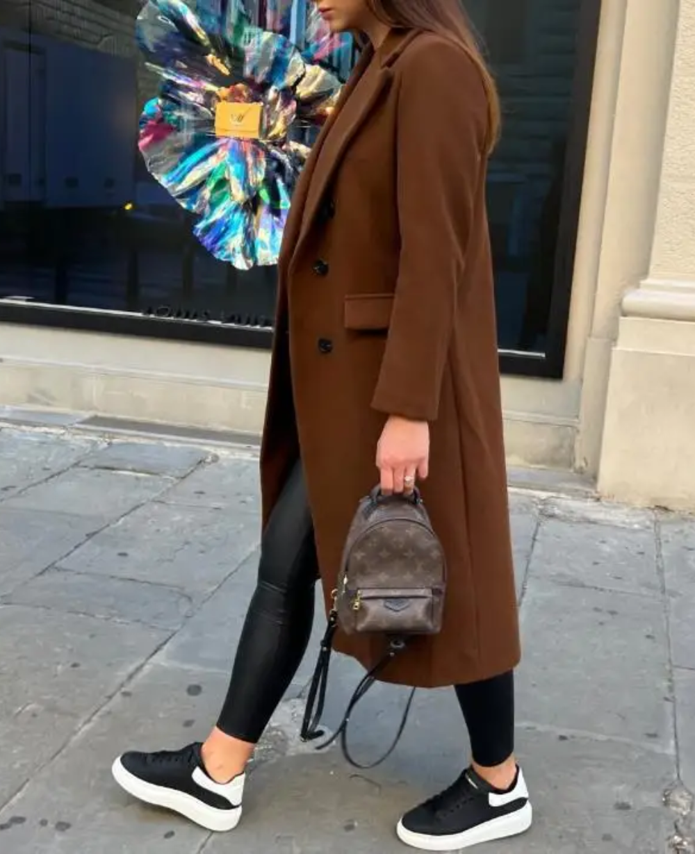 Lange Elegante Getailleerde Trenchcoat voor Dames | Perfect voor Herfst en Winter