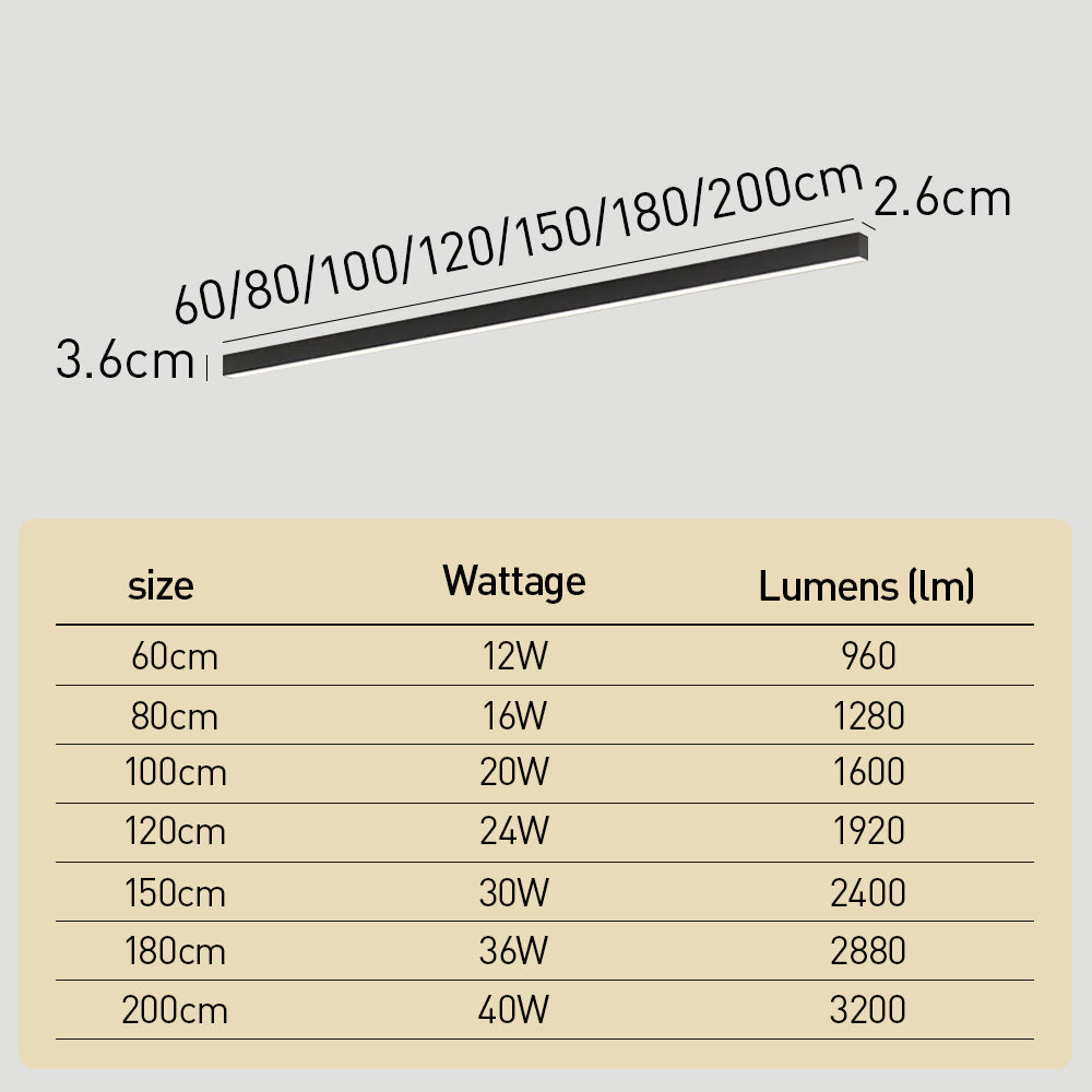 Moderne Minimalistische LED Plafondlamp – Langwerpig Design voor Woonkamer en Slaapkamer