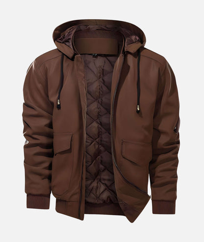 Heren Winterjas met Stijlvolle Afwerking en Warme Voering