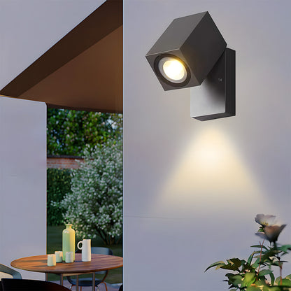 Modern Black Outdoor Rotatable Wall Lamp
