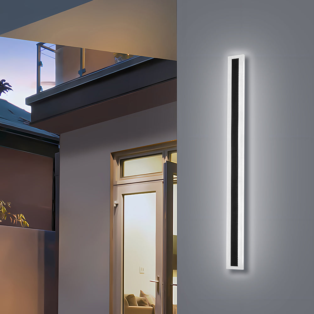 IP65 Moderne Minimalistische Buitenlamp – Zwarte LED Wandlamp in Acryl voor Tuin, Gevel of Padverlichting