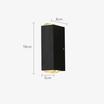 IP65 Industriële Aluminium Zwarte LED Buitenwandlampen
