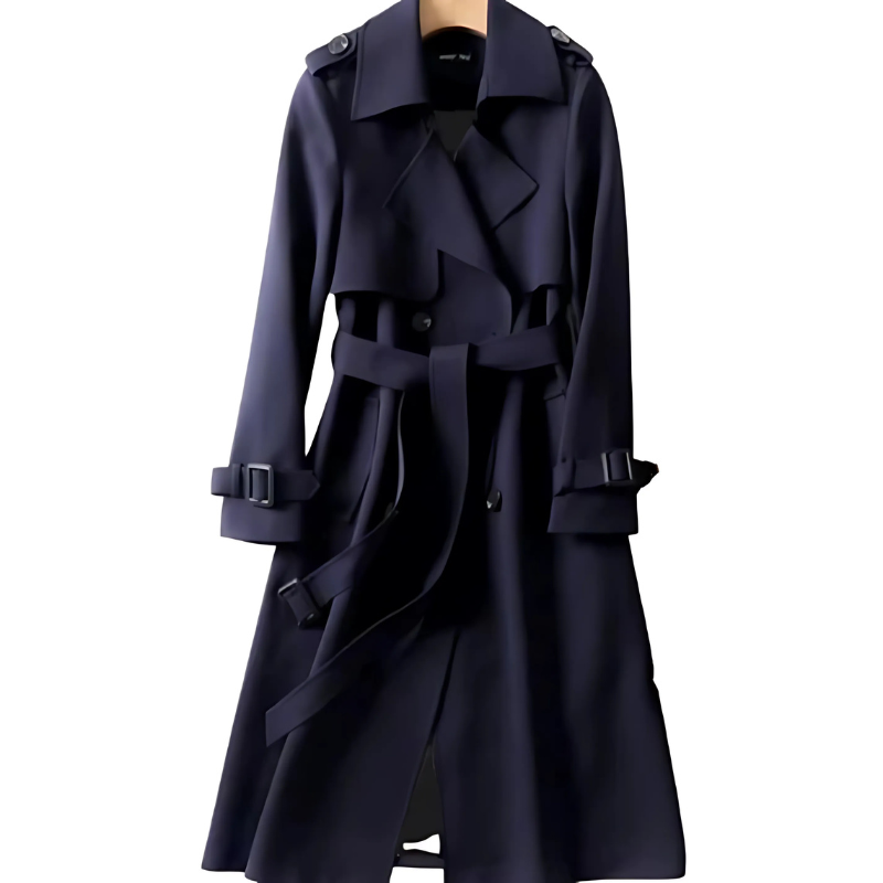 Elegante Double-Breasted Trenchcoat voor Dames – Perfect voor Herfst & Winter