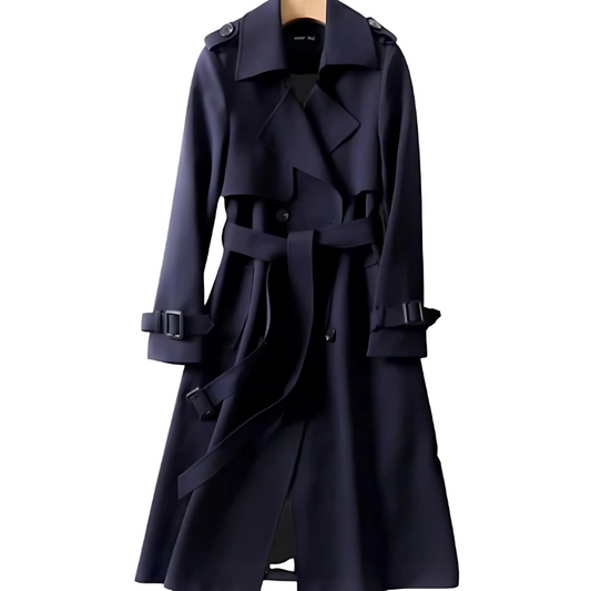Elegante Double-Breasted Trenchcoat voor Dames – Perfect voor Herfst & Winter
