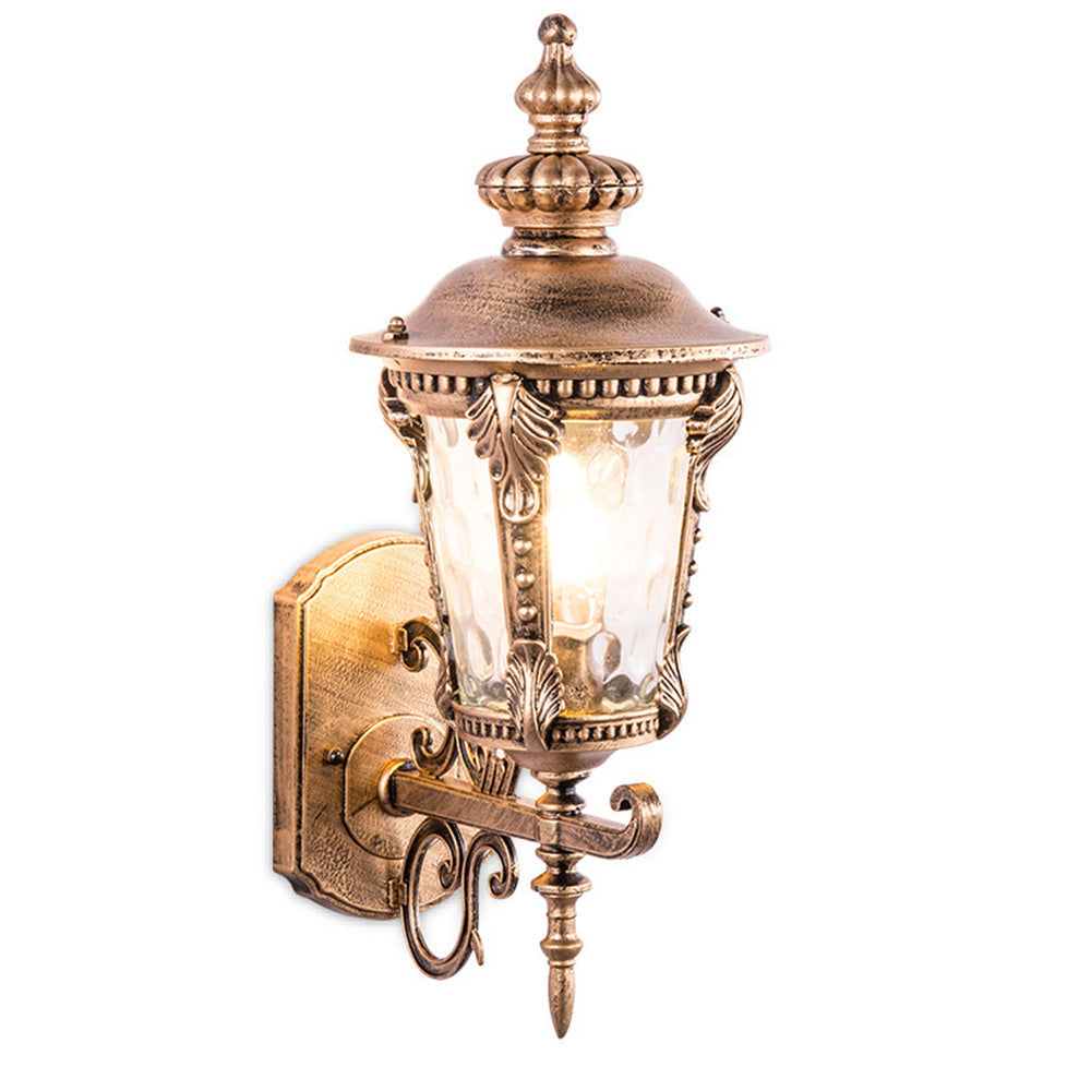 Vintage Wandlamp voor Buiten – Aluminium & Glas – Klassiek Ontwerp – E27 Fitting – Voor Tuin, Gevel of Veranda