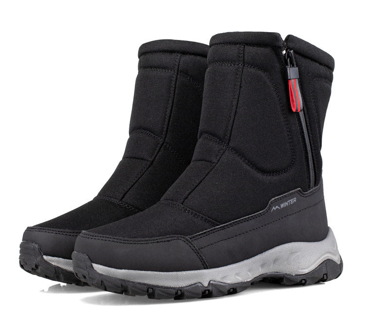 Dames Winter Laarzen met Zijrits - Waterdichte, Antislip, Duurzame Sneeuwlaarzen met Warme Voering