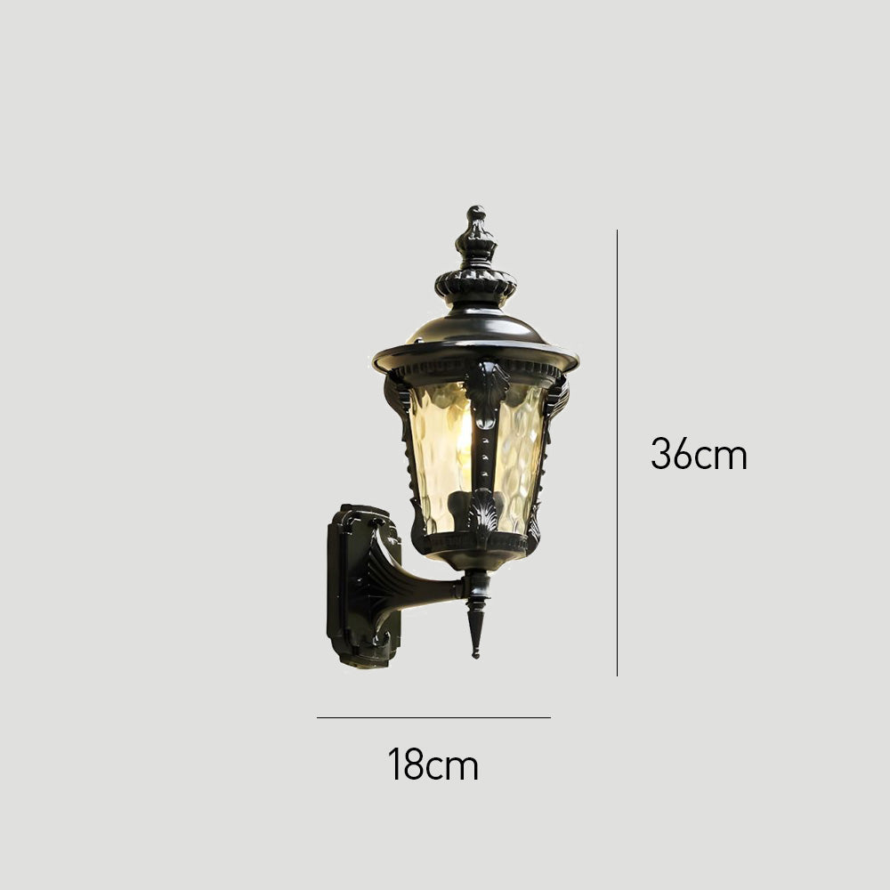 Vintage Wandlamp voor Buiten – Aluminium & Glas – Klassiek Ontwerp – E27 Fitting – Voor Tuin, Gevel of Veranda
