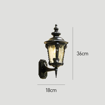 Vintage Wandlamp voor Buiten – Aluminium & Glas – Klassiek Ontwerp – E27 Fitting – Voor Tuin, Gevel of Veranda