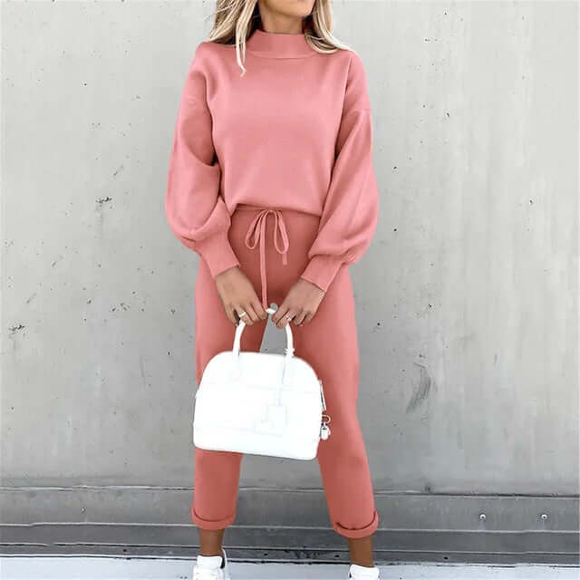 Damen Zweiteiliger Anzug – Elegantes Set mit Bluse und Hose