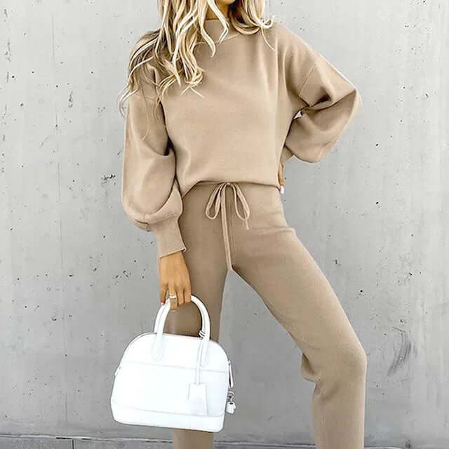 Damen Zweiteiliger Anzug – Elegantes Set mit Bluse und Hose