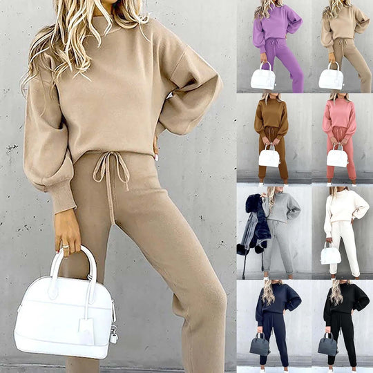 Damen Zweiteiliger Anzug – Elegantes Set mit Bluse und Hose