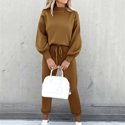Damen Zweiteiliger Anzug – Elegantes Set mit Bluse und Hose