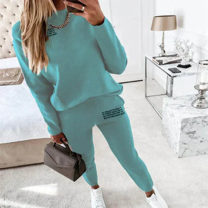 Comfortabel Dames Trainingspak – Tweedelig Met Elastische Taille & Pockets