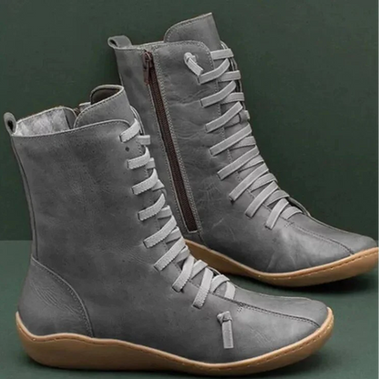 Duurzame leren winterlaarzen voor dames – Warm, stijlvol & waterbestendig