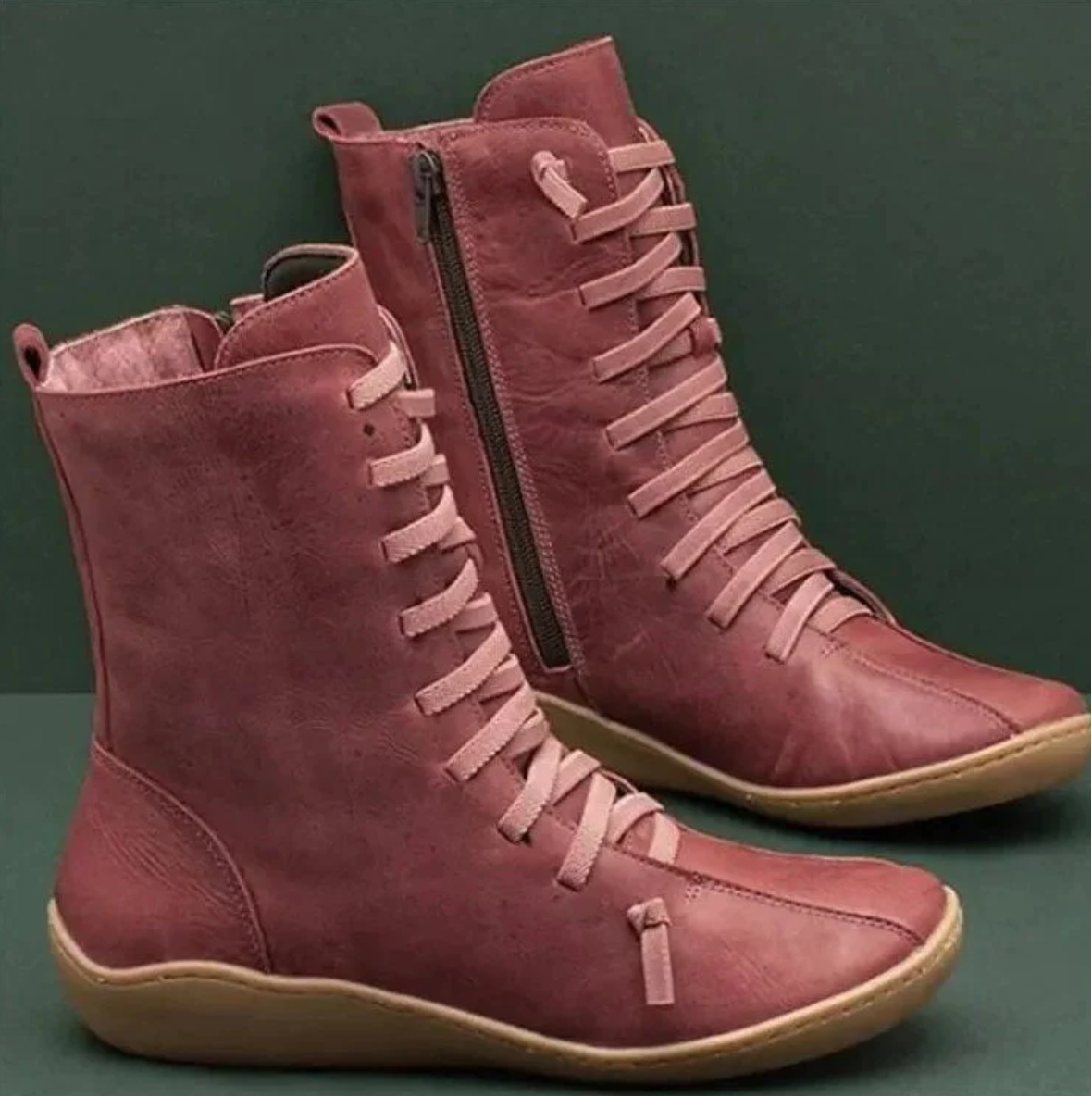 Duurzame leren winterlaarzen voor dames – Warm, stijlvol & waterbestendig