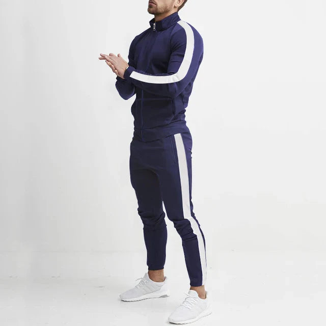 Heren Trainingspak met Strepen – Comfortabel & Stijlvol