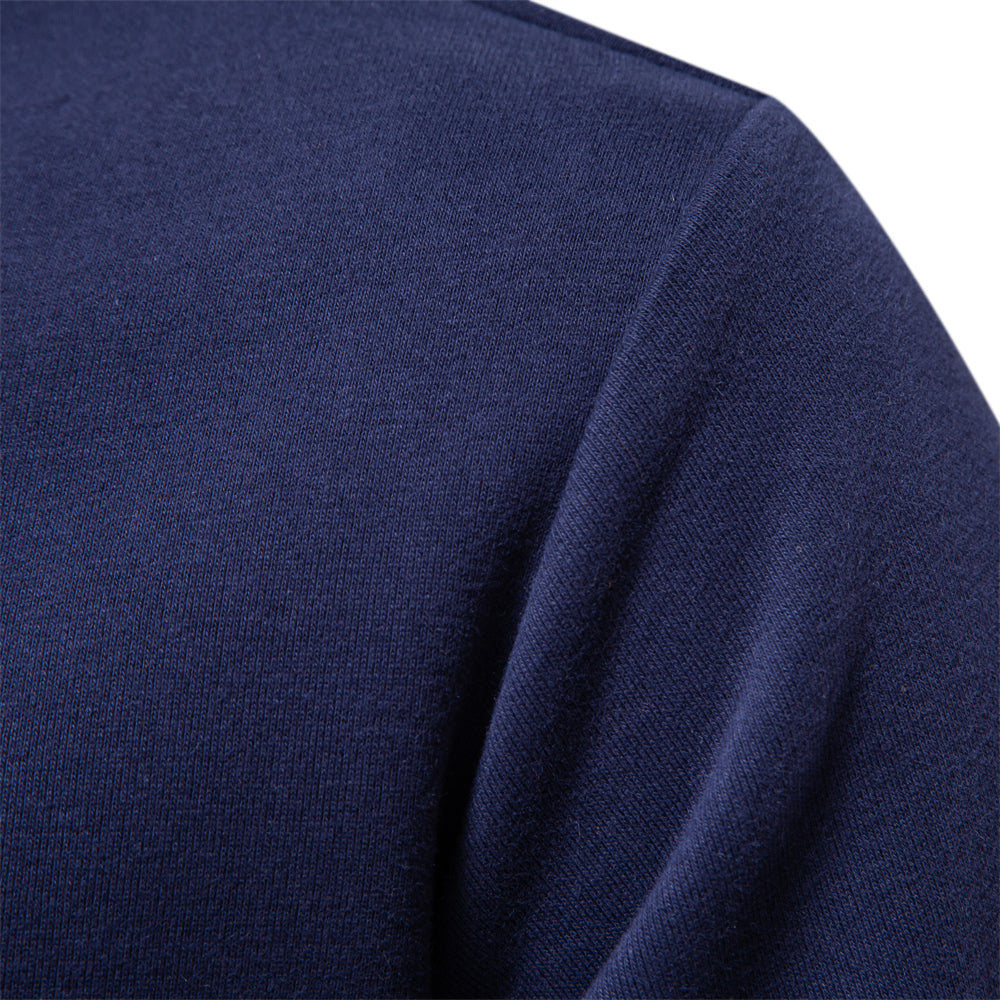 Elegant Heren Polo Shirt met Lange Mouwen en Klassieke Kraag