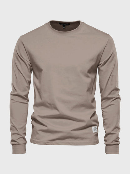 Heren Longsleeve van Katoen met Ronde Hals – Casual & Comfortabel