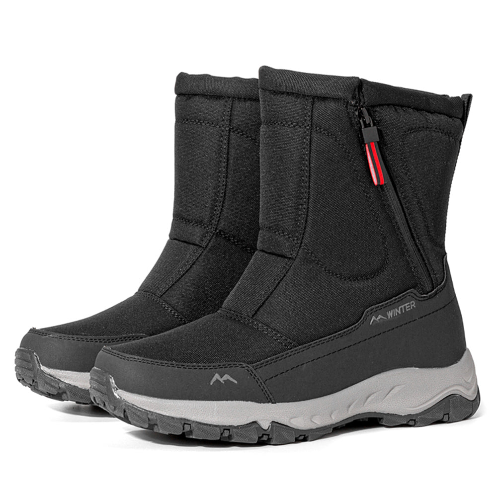 Dames Winter Laarzen met Zijrits - Waterdichte, Antislip, Duurzame Sneeuwlaarzen met Warme Voering