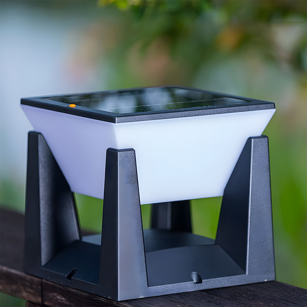 Einfache Solarenergie Schwarze Außen-LED-Wand-/Bodenleuchten