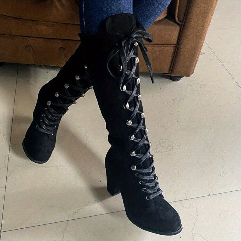 Dames Modieuze Kniehoge Laarzen - Warm en Trendy